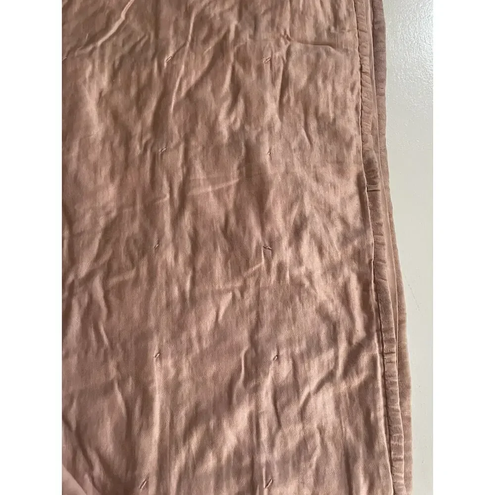 Vintage 70s Velvet Patchwork Hippie Boho Quilt Bedspread Blanket Full Sz 86”x82”